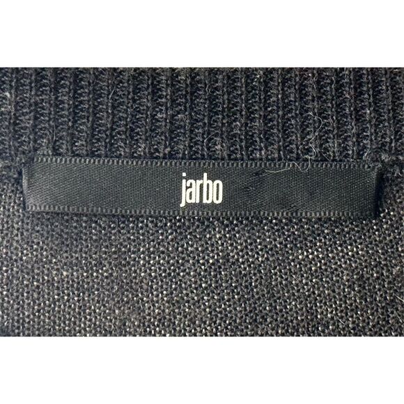 Jarbo Black Mink Blend Long Sleeve Knit Crewneck Women's Midi Dress Small - Picture 4 of 9